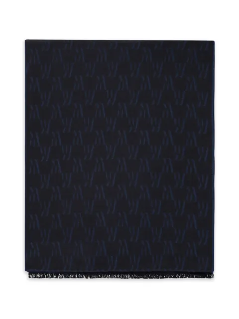 Moorer monogram fringed scarf