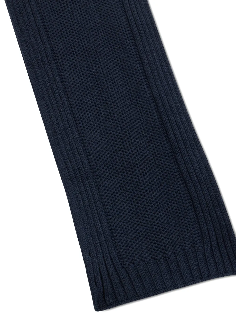 Moorer Arlene-Cwh chunky-knit ribbed-trim scarf Blauw