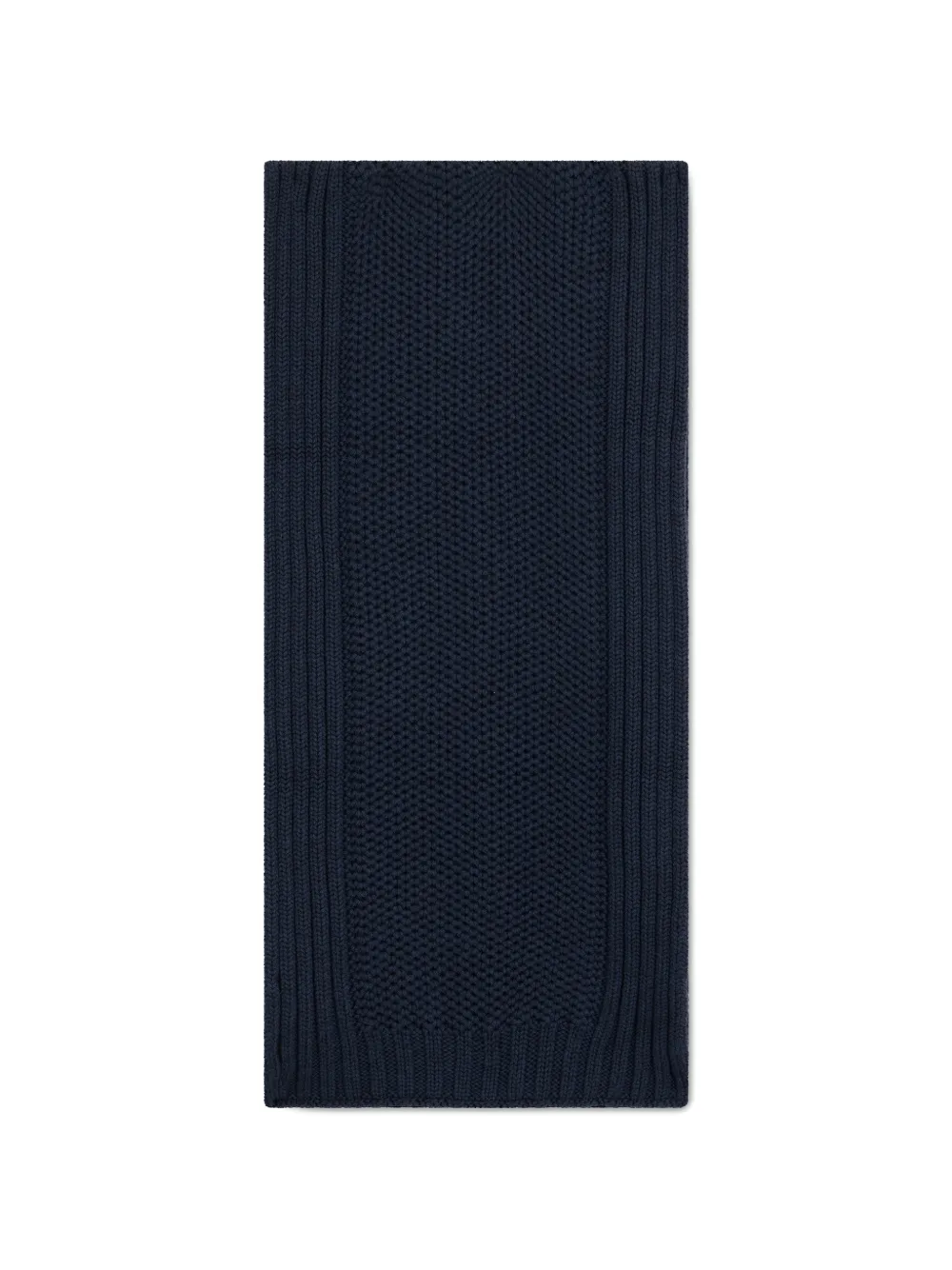 Moorer Arlene-Cwh chunky-knit ribbed-trim scarf - Blue