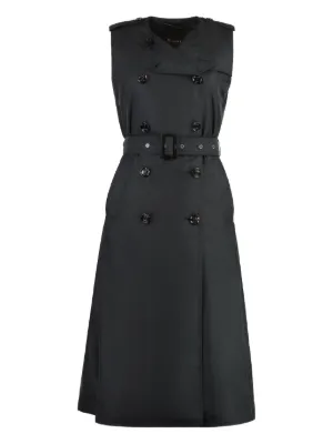 Herno ダブルブレスト トレンチコート | ブラック | FARFETCH JP