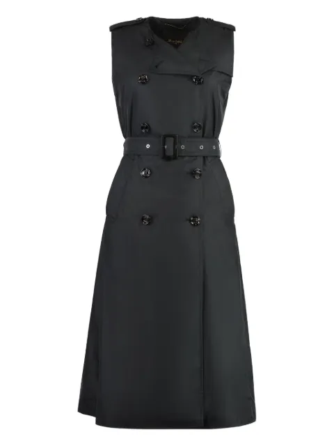 Moorer sleeveless belted trench coat
