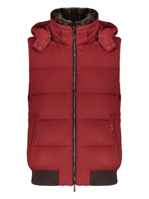 Moorer hooded-neck gilet