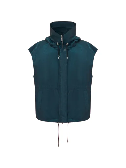 Moorer Blenda hooded grid-pattern gilet