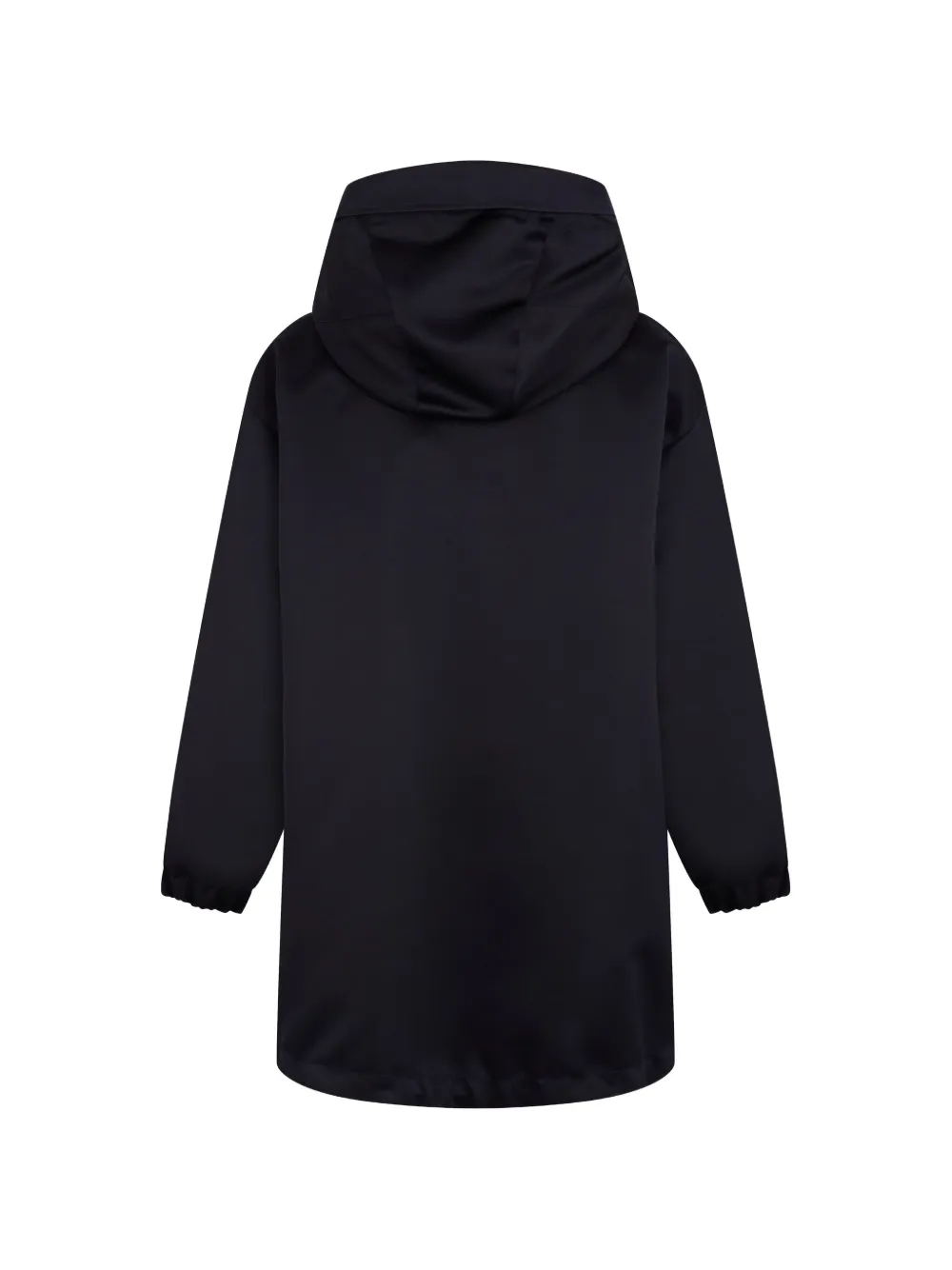 Moorer Jas met capuchon rits en enkele rij knopen Blauw