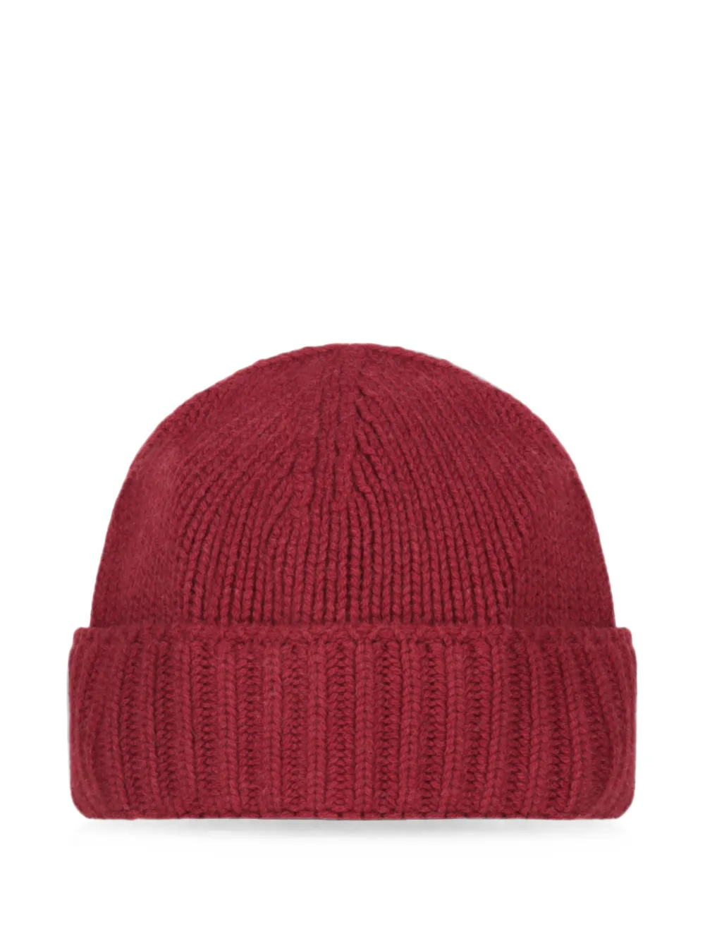 Moorer Ribgebreide muts Rood
