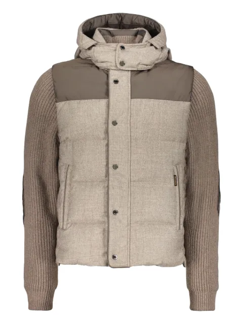 Moorer hooded-neck padded jacket