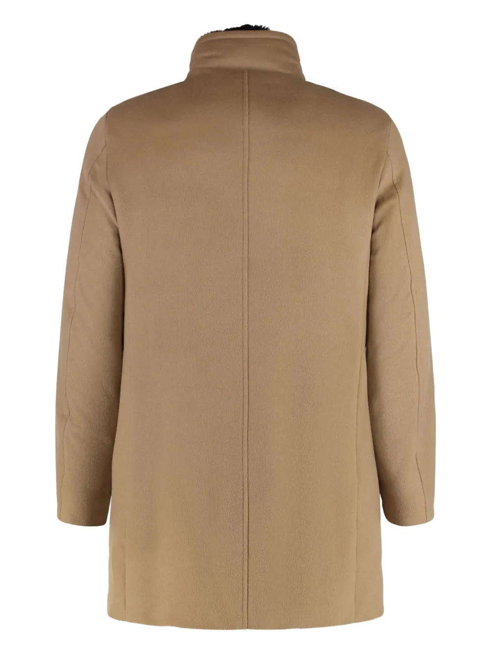 Moorer high-neck button coat Bruin