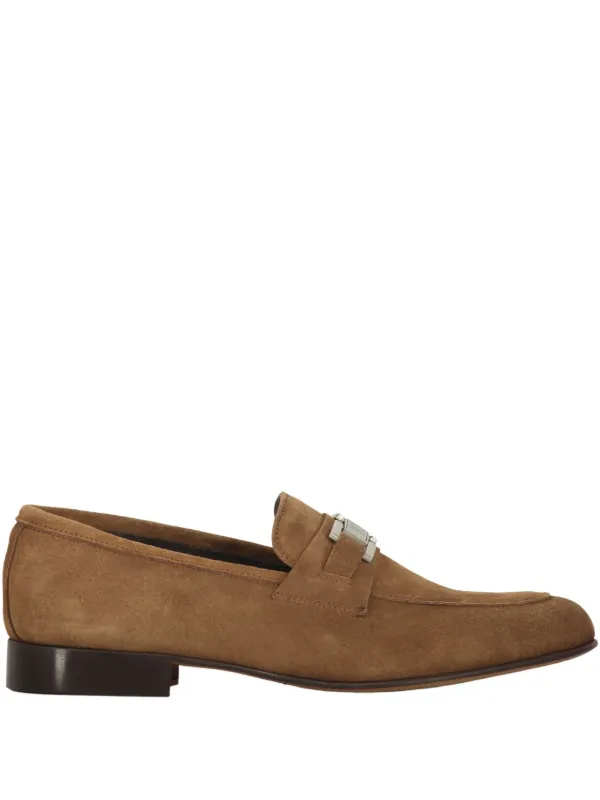 Bruno Magli Leather Loafers Brown FARFETCH IN