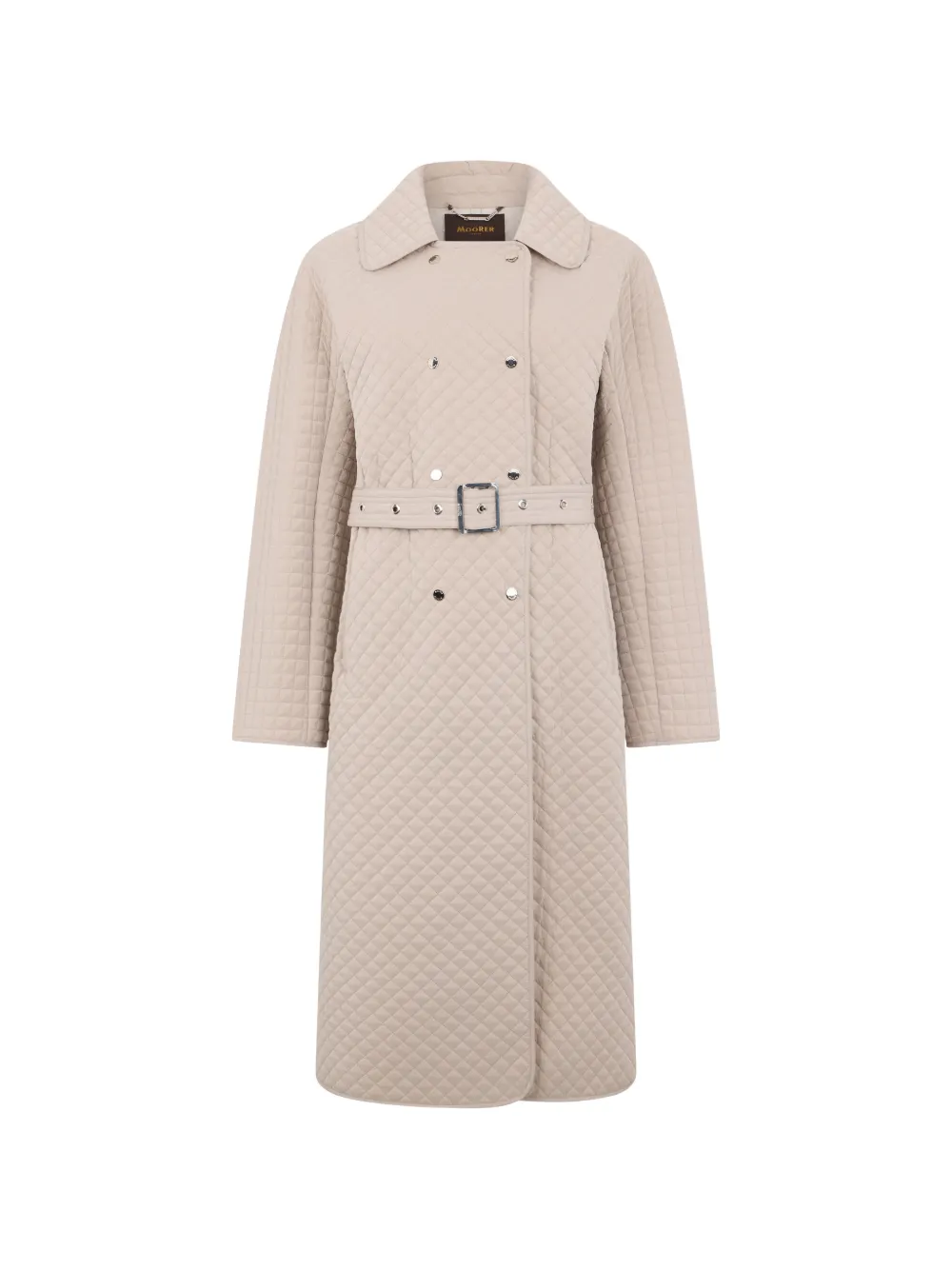Moorer quilted belted trench coat - Toni neutri