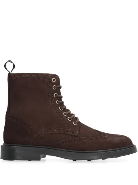 Bruno Magli brogued suede ankle boots