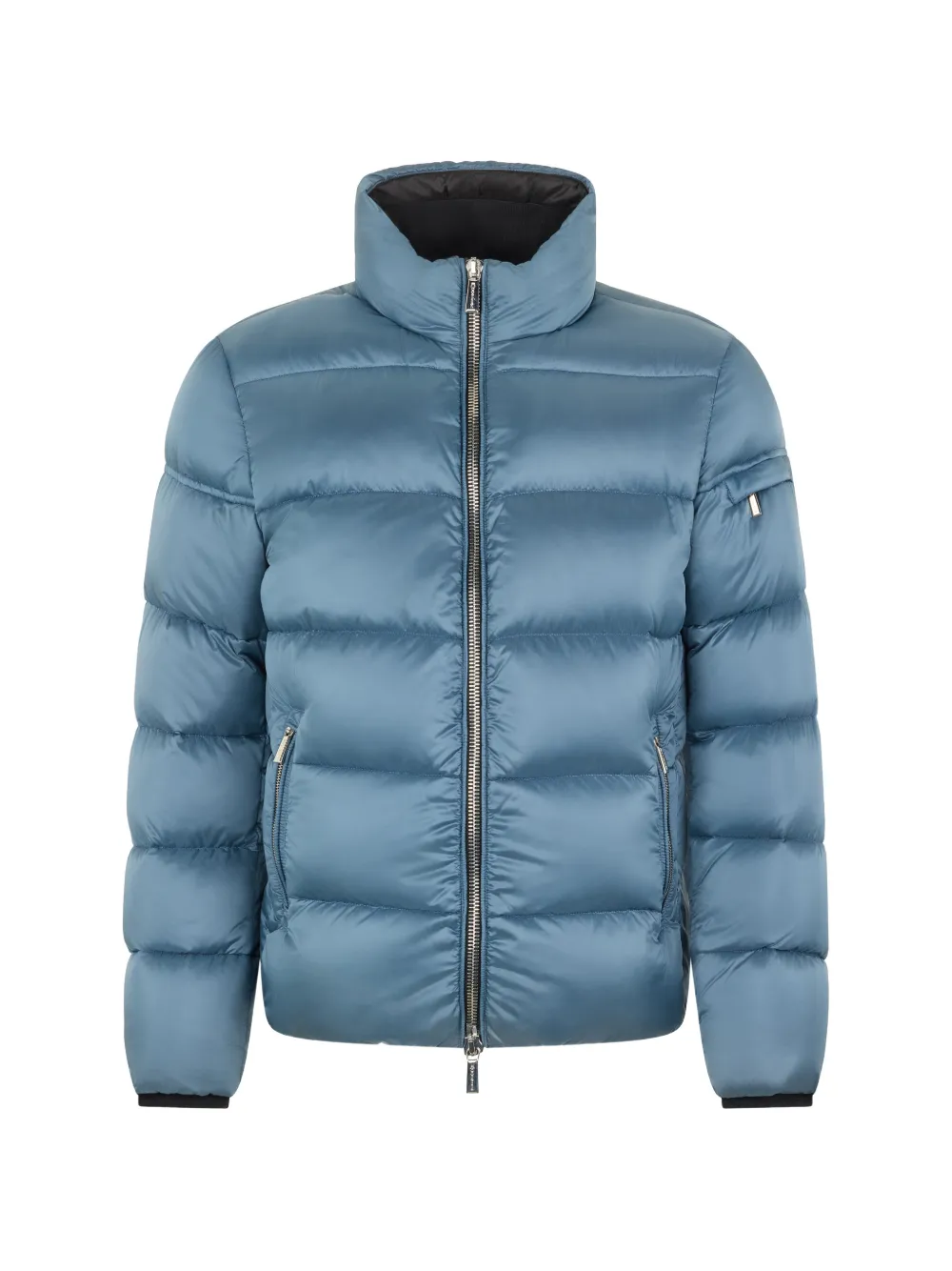 Moorer funnel-neck padded jacket - Blu