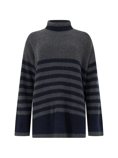 Moorer Vera-Slx striped ribbed-knit sweater