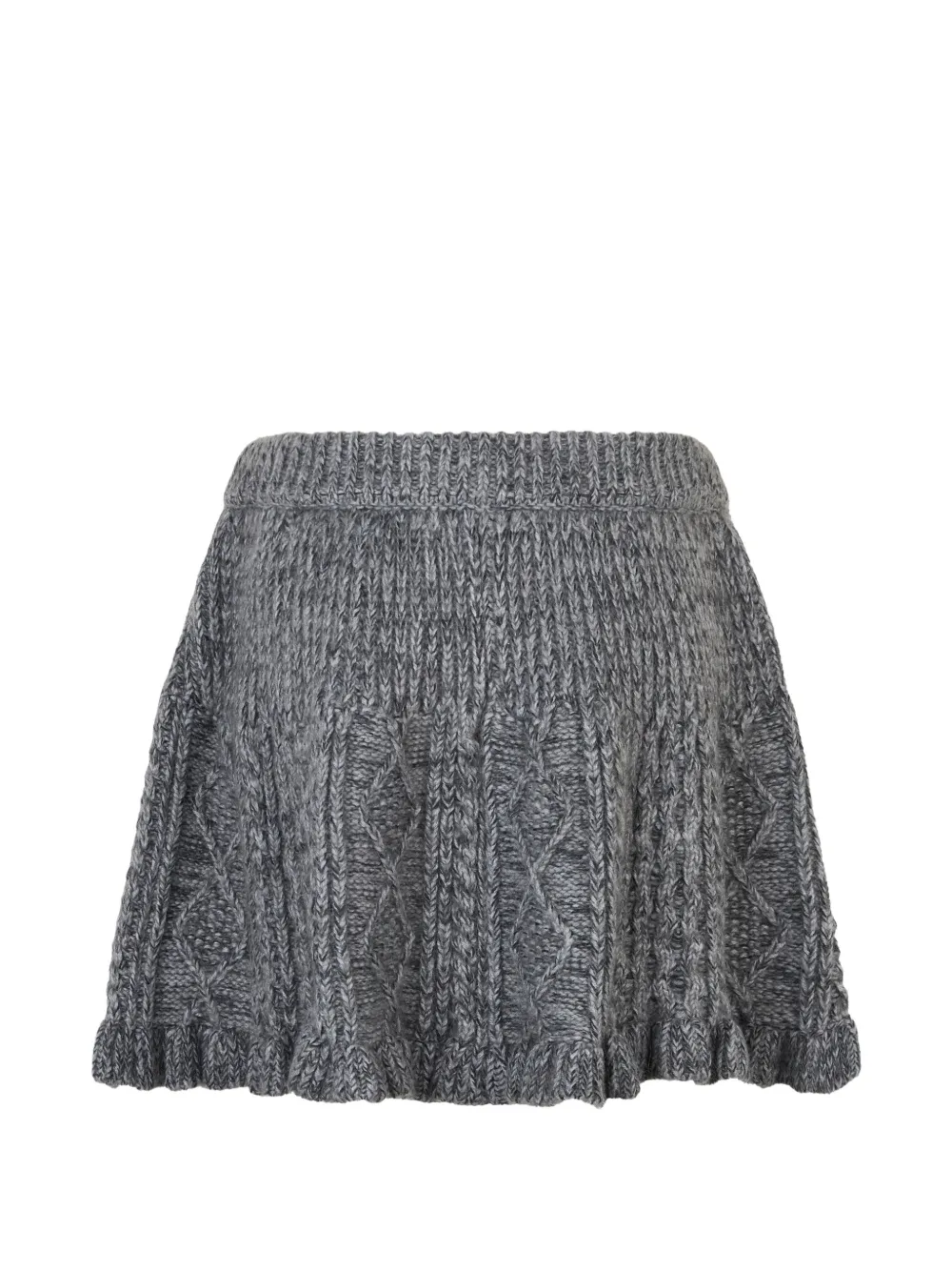 Valentino Garavani Ruffled Midi Skirt - Grey 