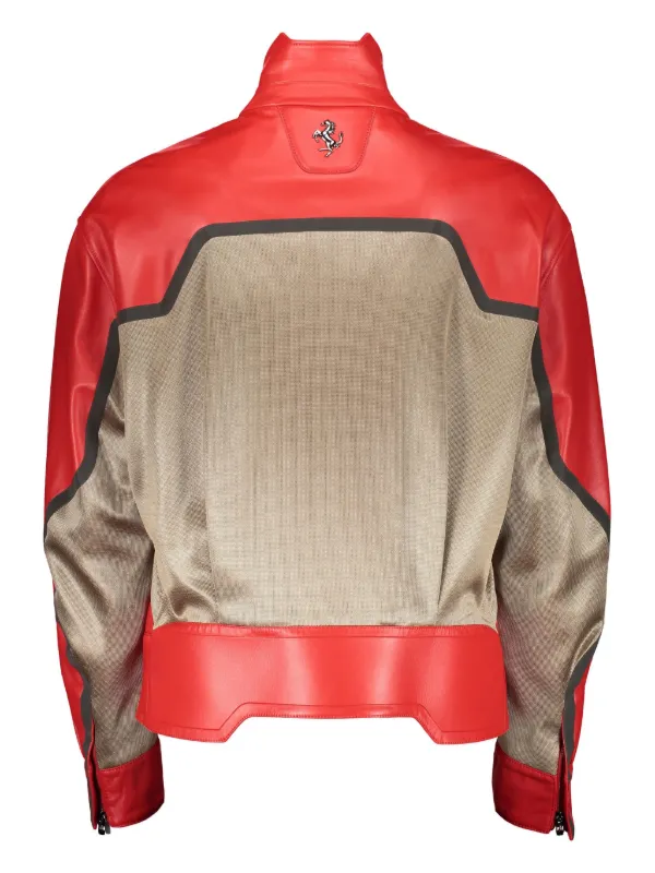Ferrari レザー ボンバージャケット | レッド | FARFETCH JP