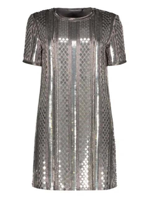 Alberta Ferretti sequin-embellished short-sleeved mini dress
