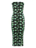 Amy Crookes floral-print midi dress - Black