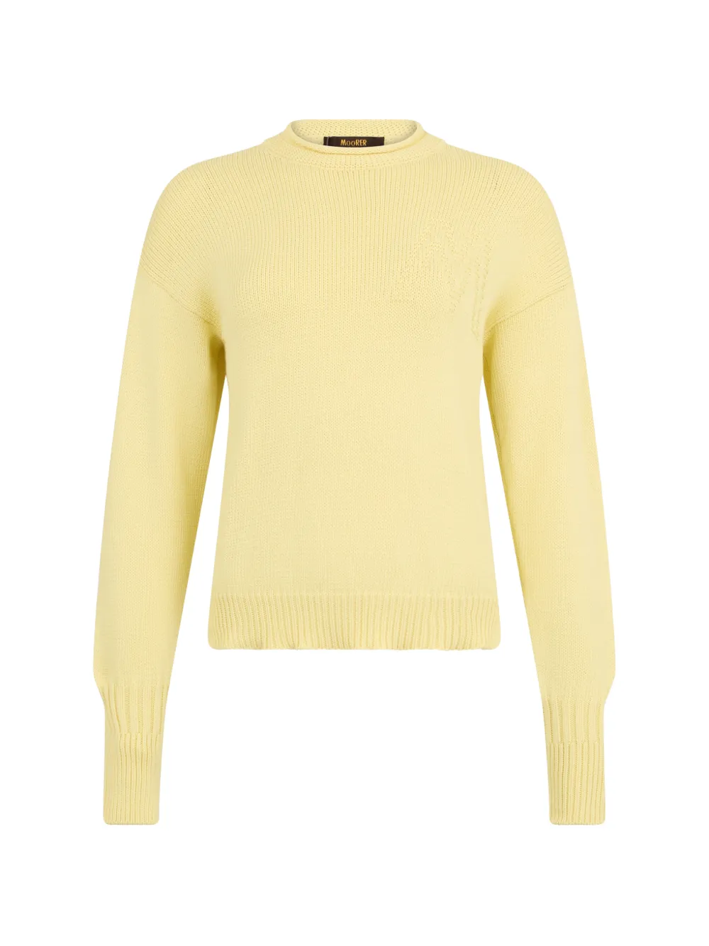 Moorer Abbey Crew-neck Sweater In Yellow