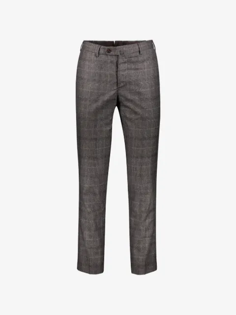 Moorer checked pattern trousers