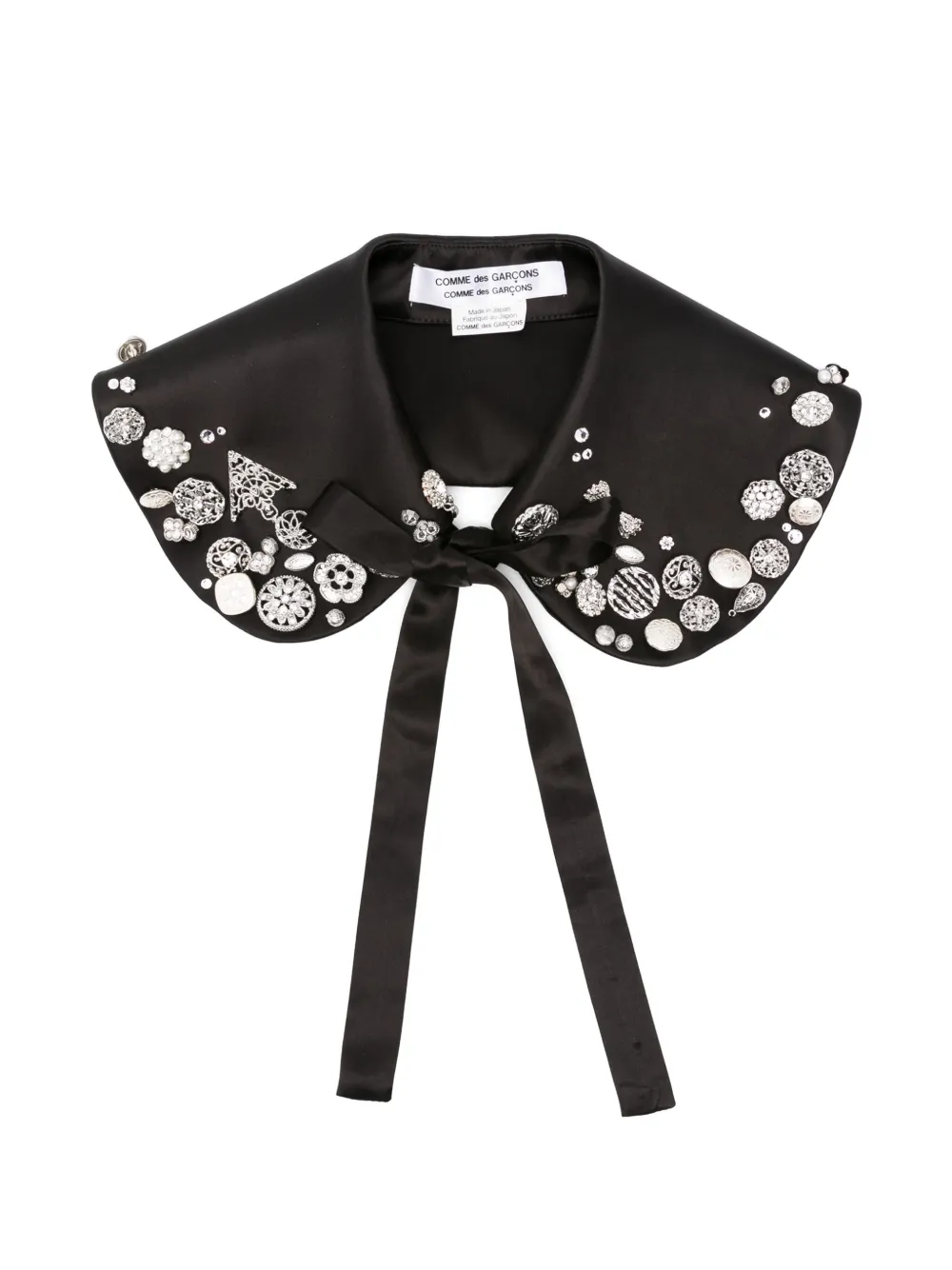 Comme Des Garçons Comme Des Garçons col satiné à ornements | noir | Image 1