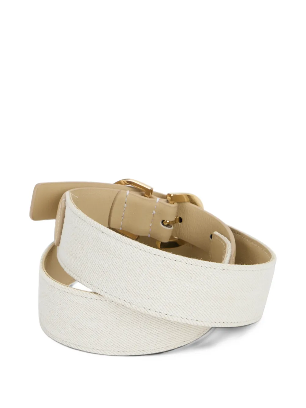 Moorer Bria-P214 logo-engraved buckle belt Wit
