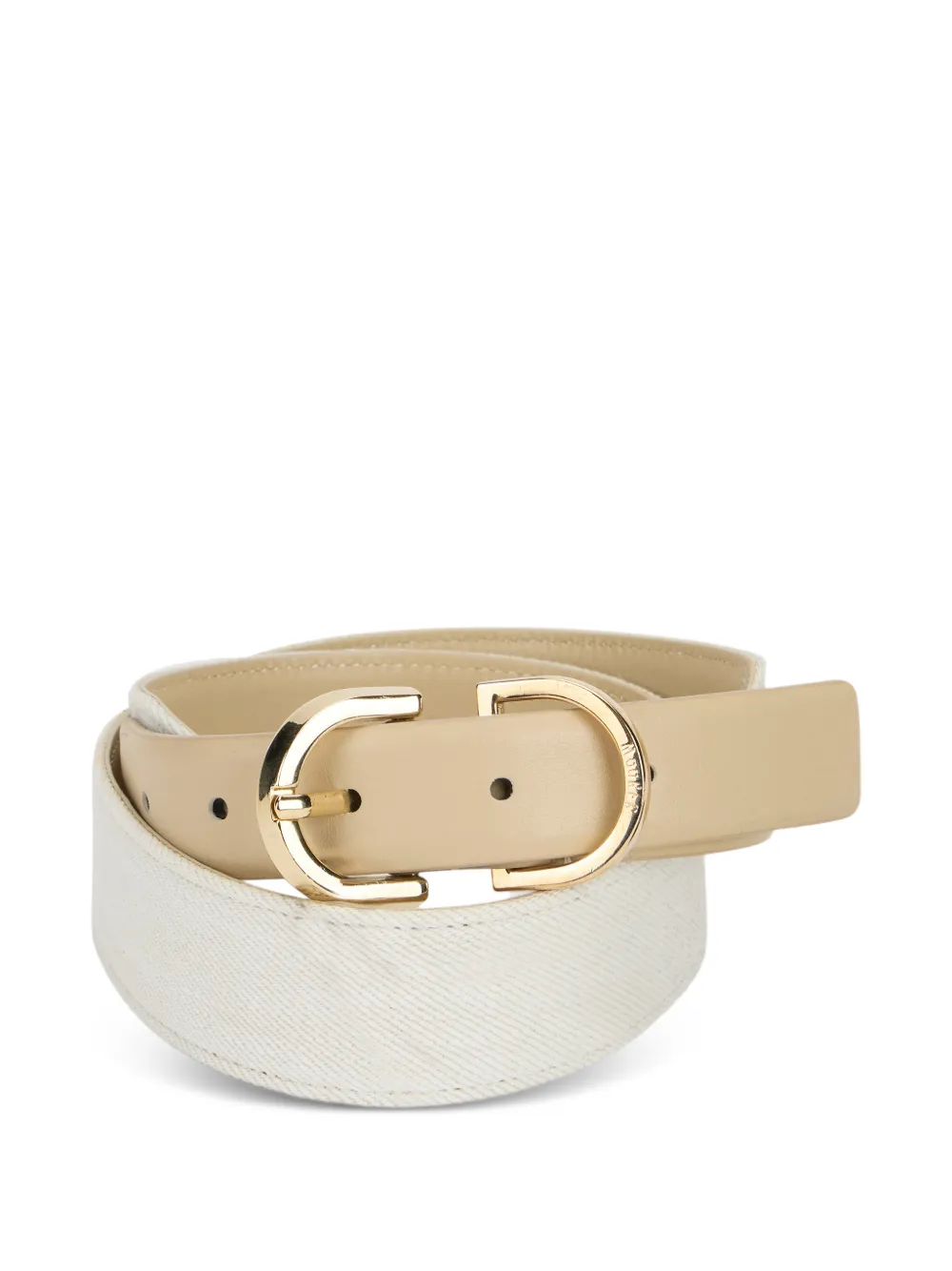 Moorer Bria-P214 logo-engraved buckle belt - Bianco