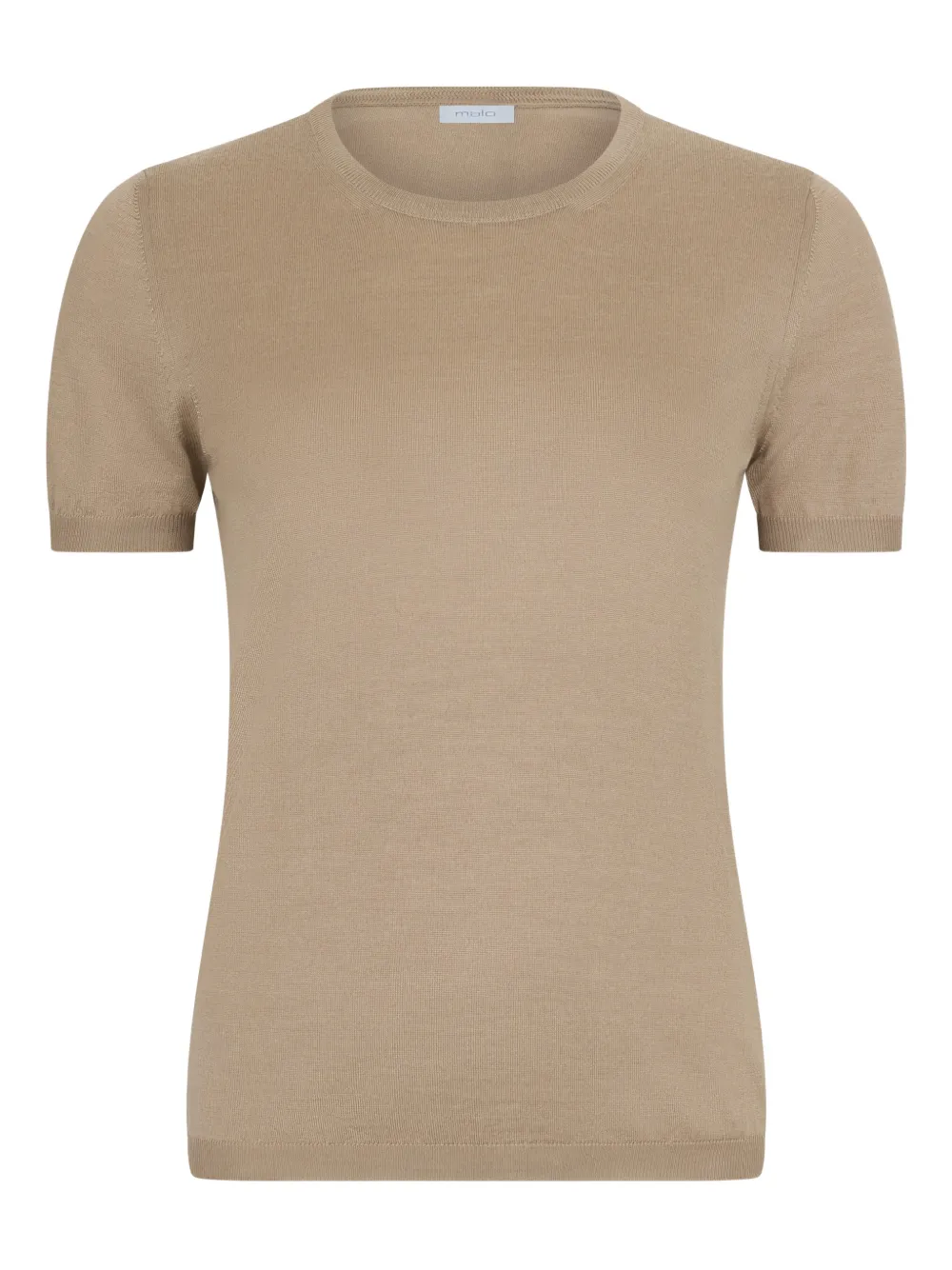 Malo short-sleeve fine-knit top - Toni neutri