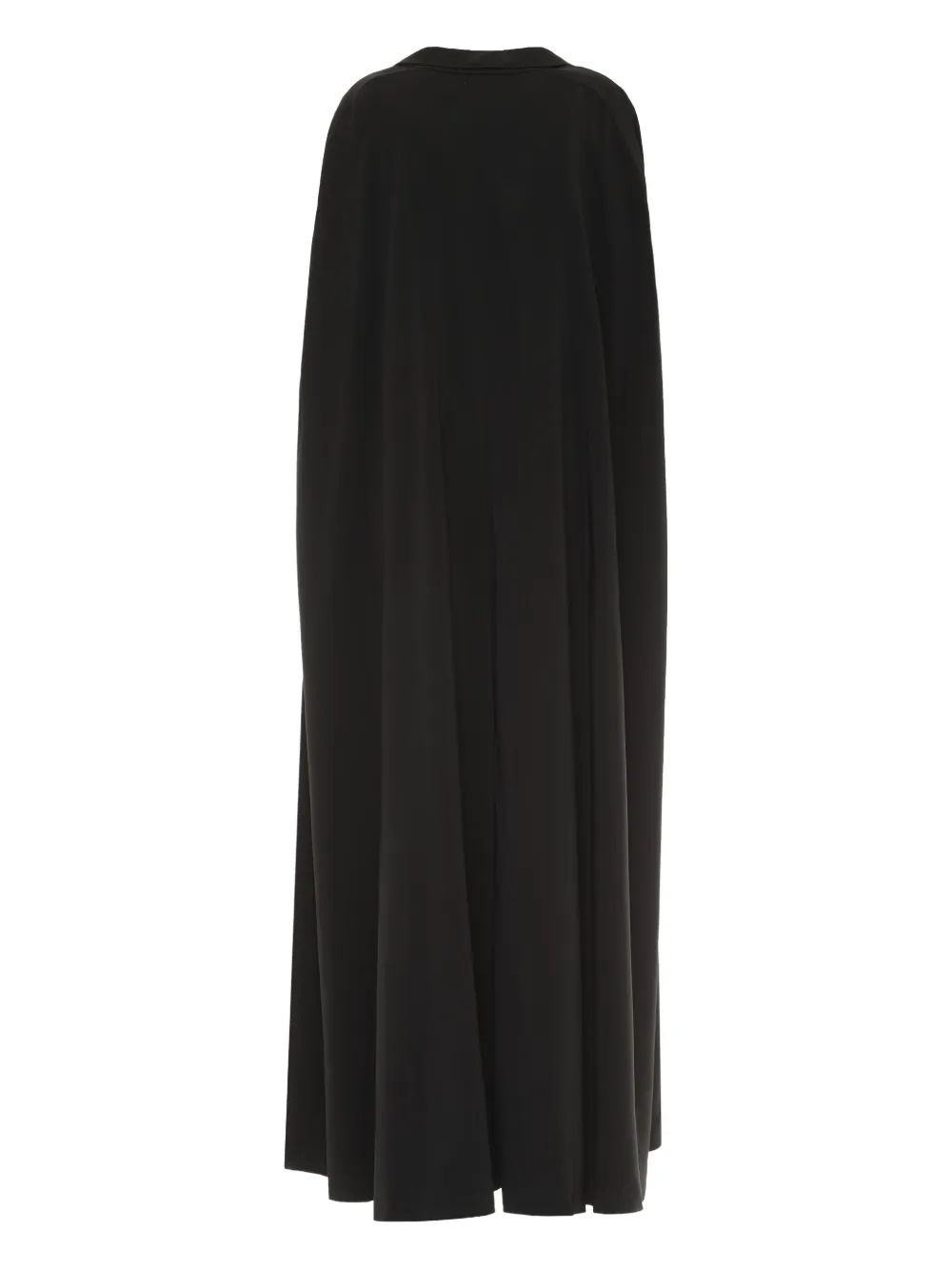 Alberta Ferretti lapel-collar cape Zwart