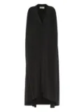 Alberta Ferretti lapel-collar cape - Black