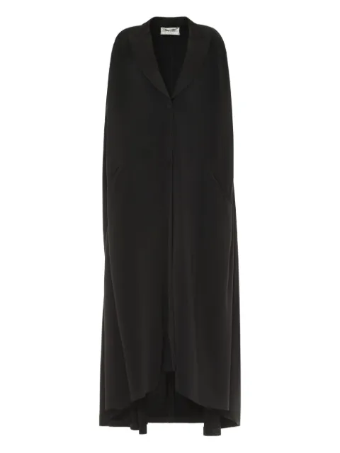Alberta Ferretti lapel-collar cape