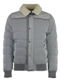 Moorer shearling-collar down jacket - Grey