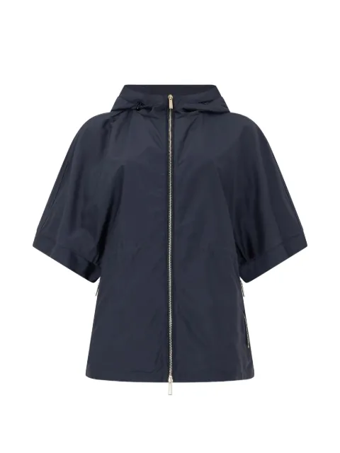 Moorer Penelope-Da6 hooded short-sleeve jacket