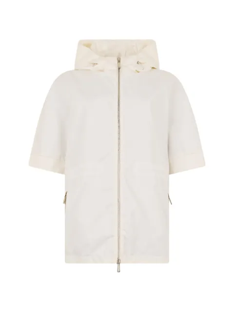 Moorer Penelope-Gf hooded short-sleeve jacket