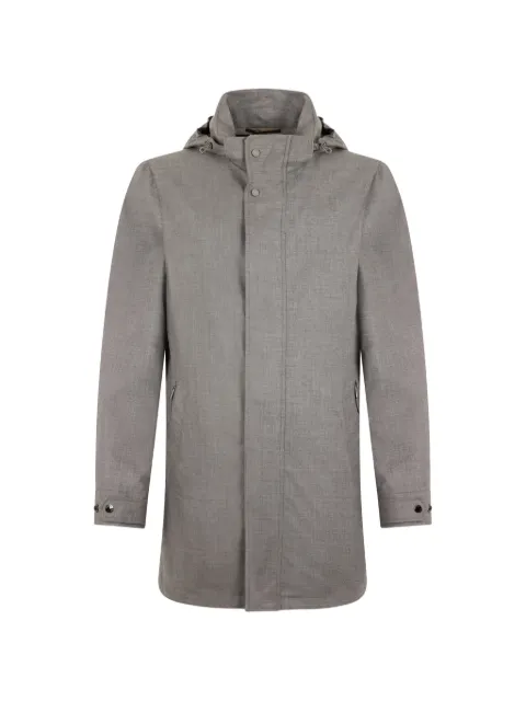 Moorer button hooded jacket