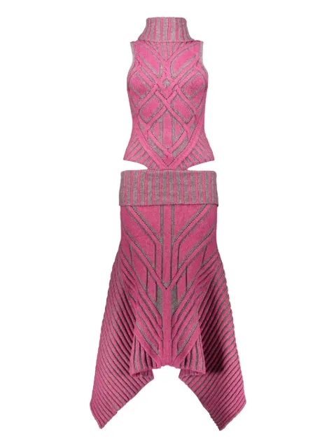 Paolina Russo virgin wool-blend dress