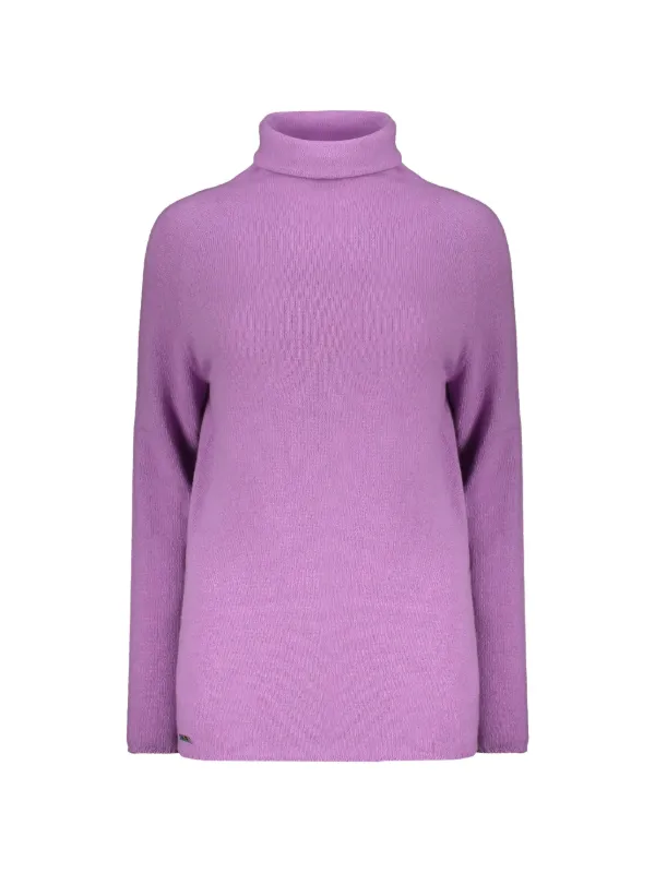 Moorer Roll-neck Raglan-sleeve Sweater in Purple