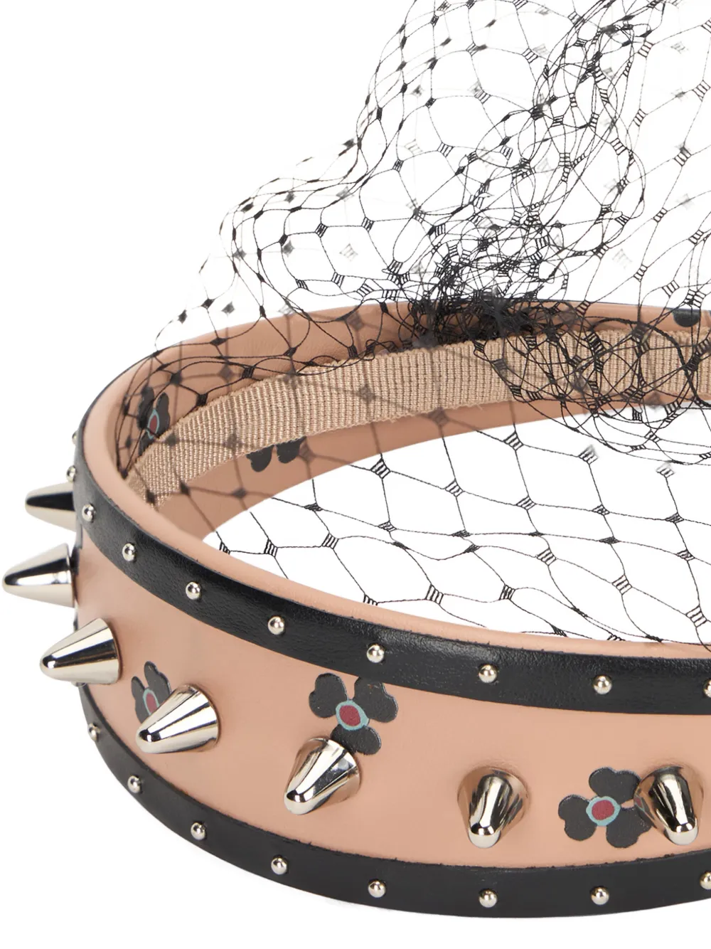  Red(v) Spiked Floral Hairband - Neutrals 
