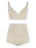RED Valentino ribbed knit underwear set - Neutrals