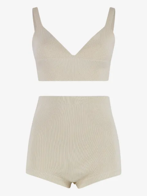 RED Valentino set de ropa interior tejida de canalé