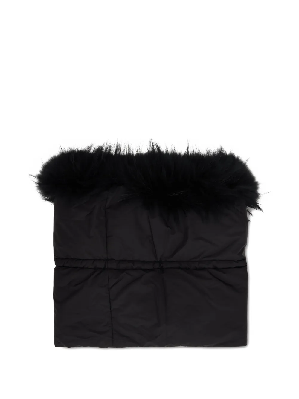 Moorer Ruby-Op faux fur-trim padded scarf Zwart