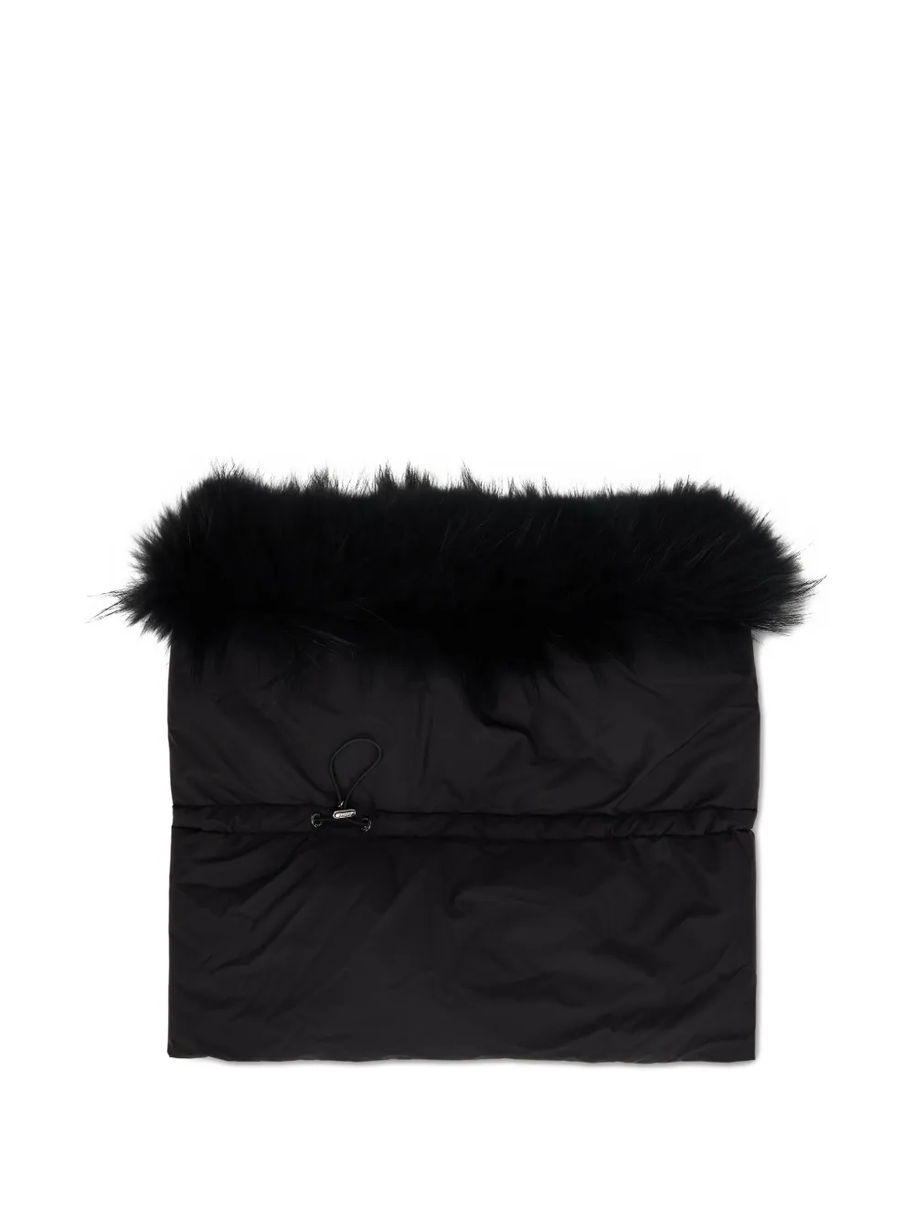 Moorer Ruby-Op faux fur-trim padded scarf - Schwarz