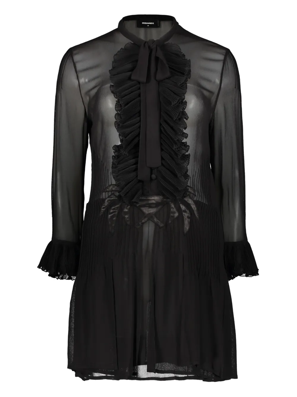 DSQUARED2 ruffle-detail mini dress | Black | Image 1