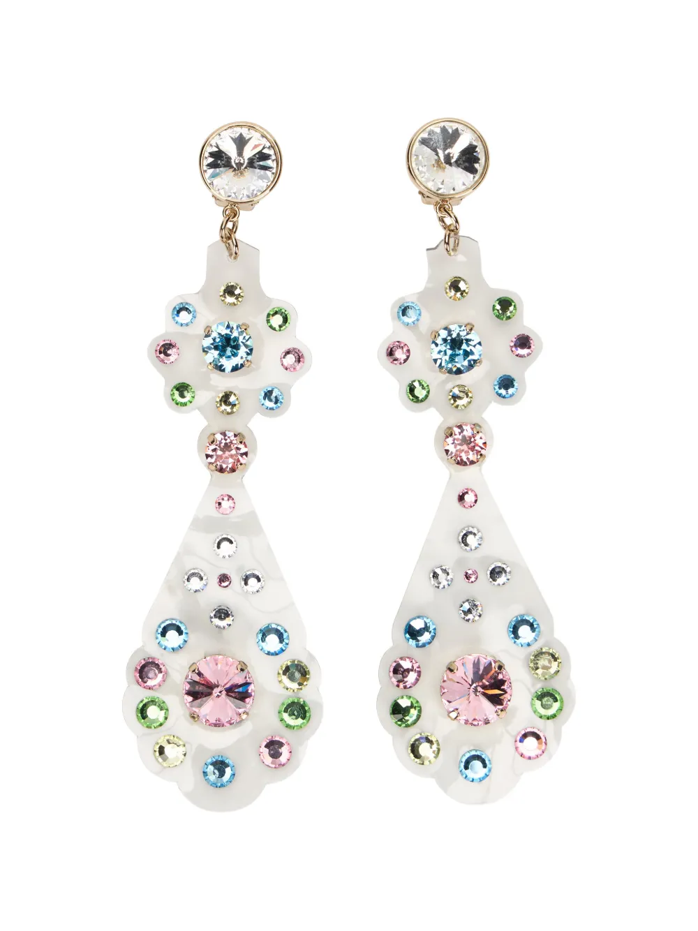 RED(V) polka dot drop earrings - Oro