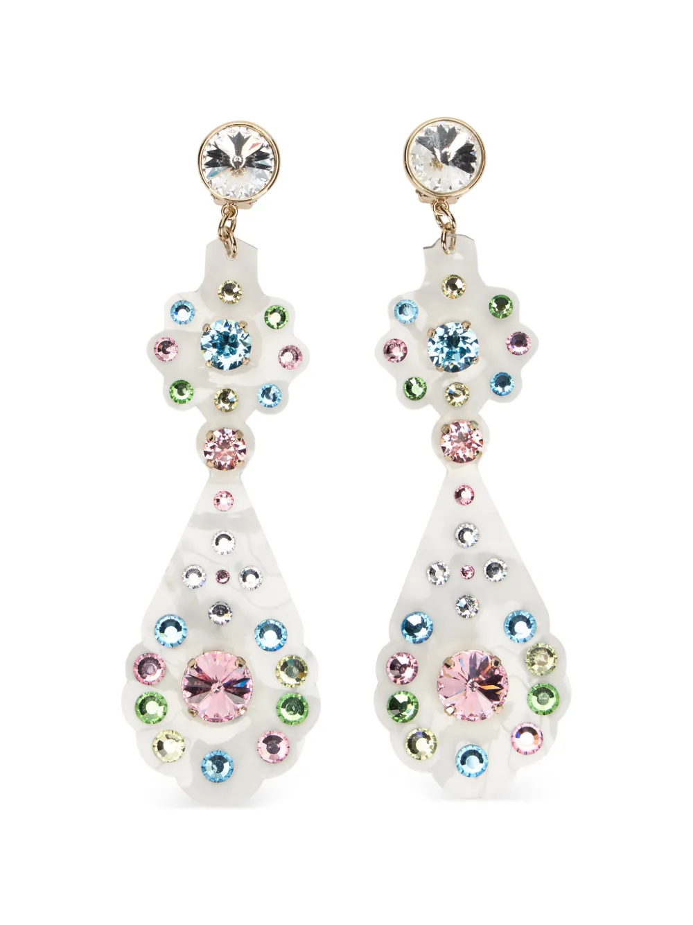 RED(V) polka dot drop earrings - Oro