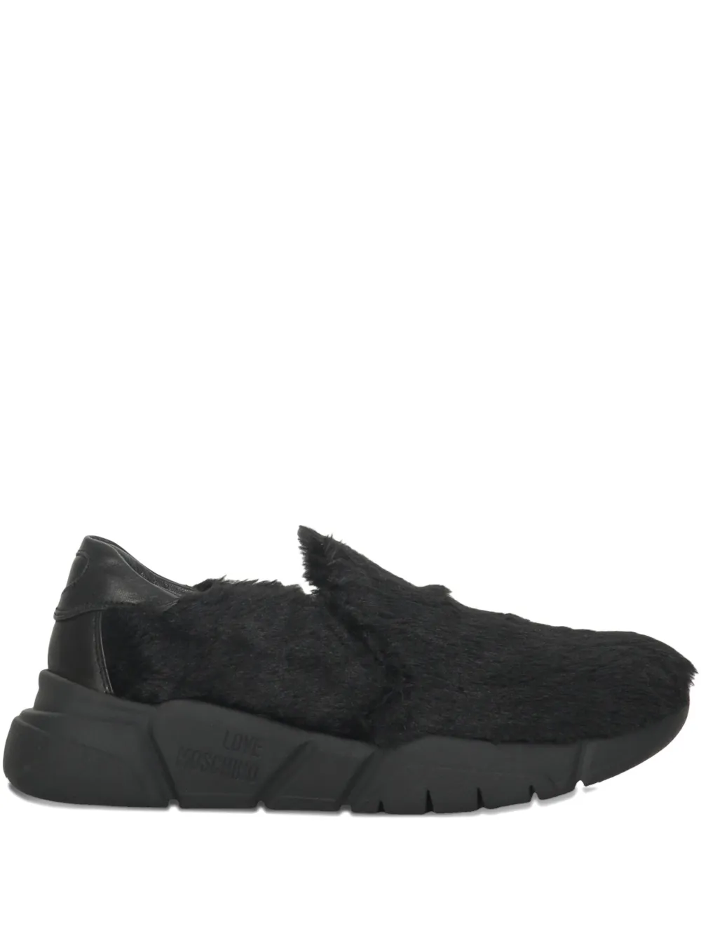 Moschino faux-fur sneakers | Black | Image 1