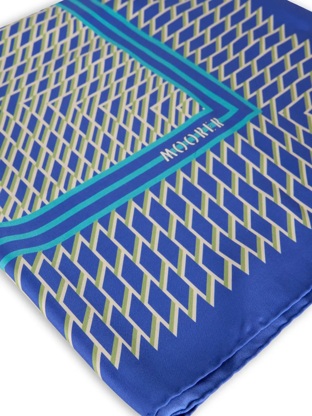 Moorer Sjaal met geometrische print Blauw