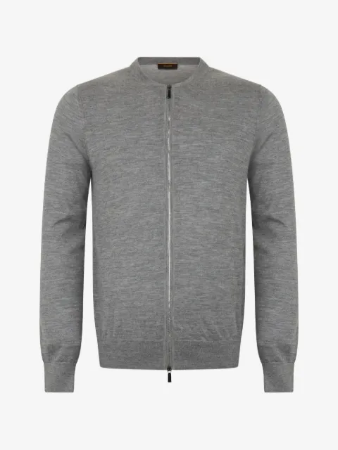Moorer Casale zip-up fine-knit cardigan