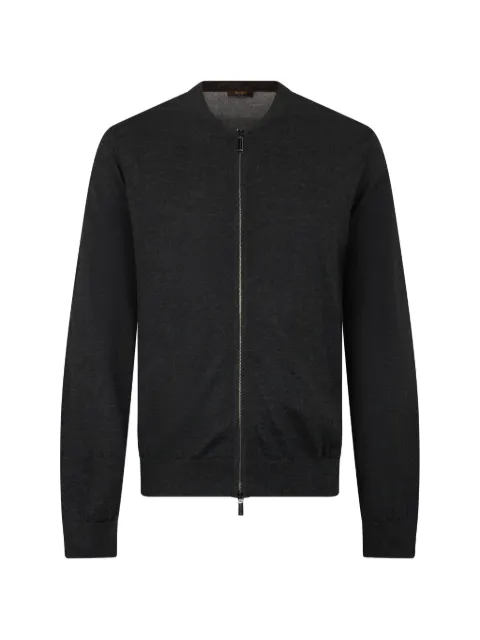 Moorer zip-fastening fine-knit sweater