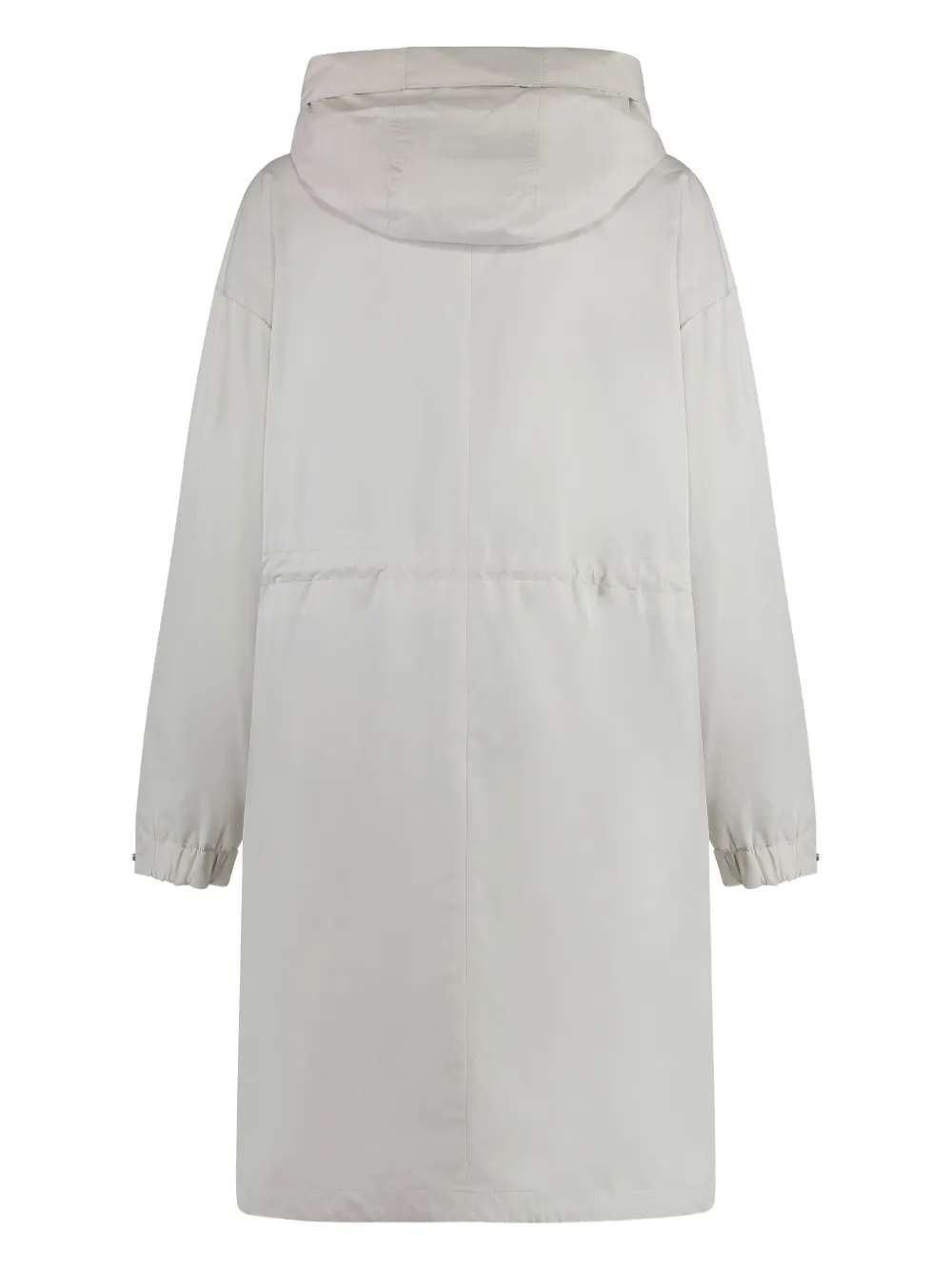 Moorer Cristina hooded drawstring-waistband jacket Wit