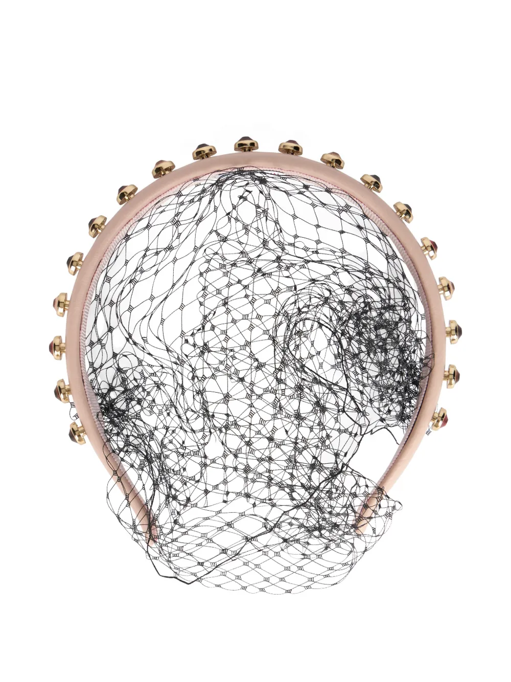 RED(V) embellished net hairband - Toni neutri