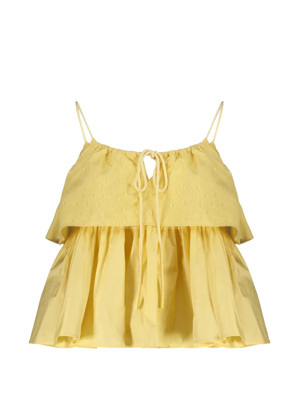 RED Valentino tie-front tiered top - Giallo
